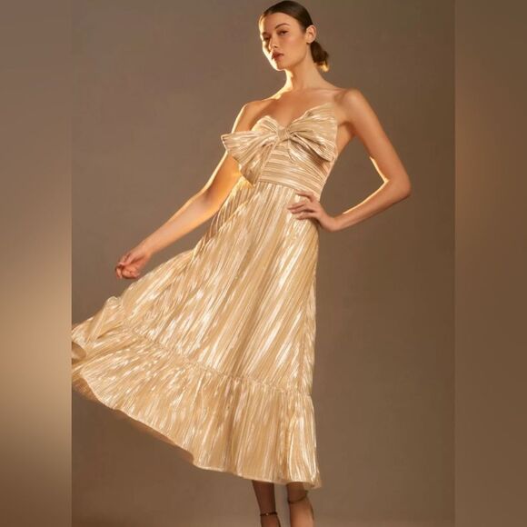 HUTCH BOW MIDI DRESS - Picture 1 of 6